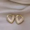Wholesale 1 Pair Elegant Lady Heart Shape Inlay Copper Artificial Pearls Earrings