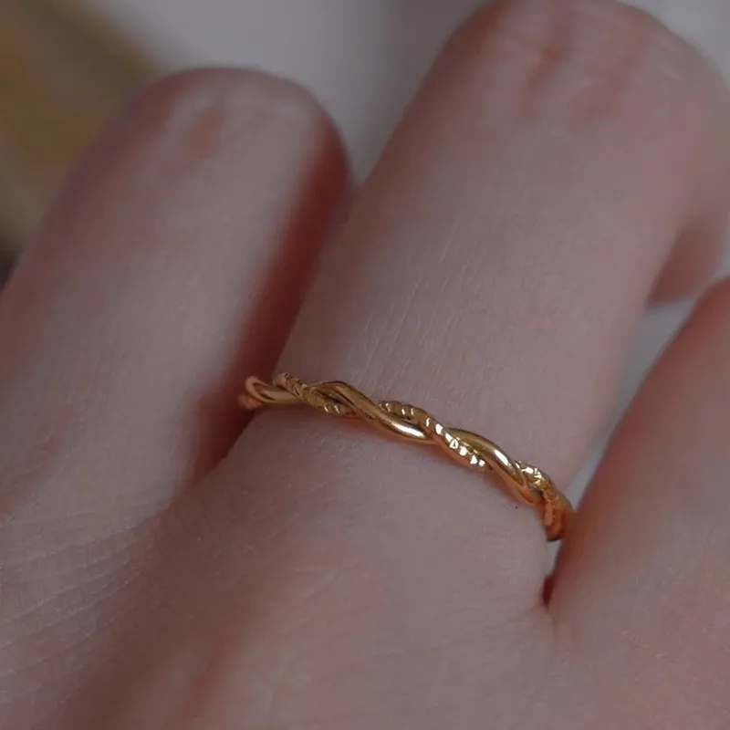 Wholesale Simple Style Solid Color Stainless Steel Plating Gold Plated Rings