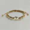 Fashion Geometric Natural Freshwater Pearl Copper Knitting Bracelets