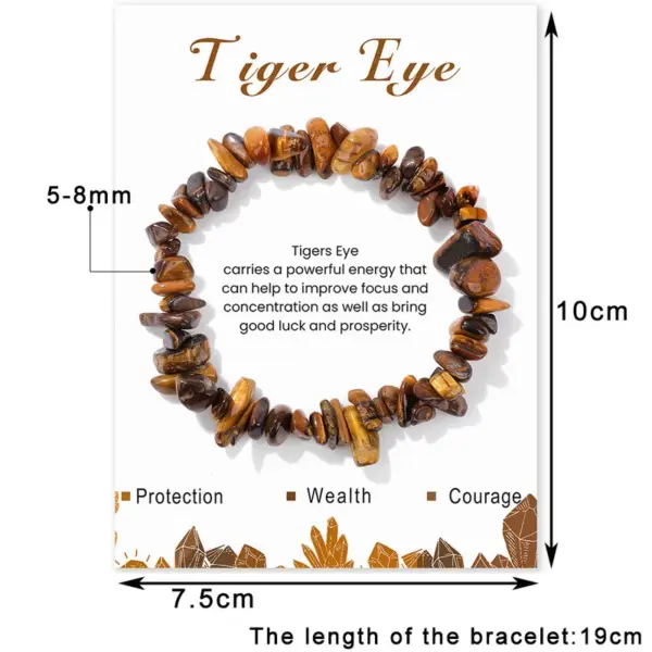 Multicolor Stone Beads Elastic Rope Business Style Bracelet Vintage Geometric Pattern Unisex Hand Chain Jewelry