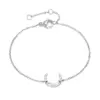 Wholesale PVD Coated 14K Gold Real Gold Plated Moon Stainless Steel Simple Style Waterproof Non Tarnish 304 Stainless Steel Bracelets