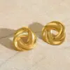1 Pair Casual Basic Simple Style Geometric Leaves Starfish 304 Stainless Steel 18K Gold Plated Ear Studs