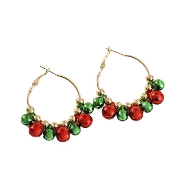 Wholesale Colorful Christmas bell earrings