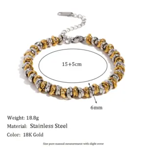 Hand-Assembled Ring Bracelet-Two colors