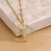 Wholesale Fashion Bird Copper Zircon Pendant Necklace In Bulk