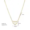 Wholesale PVD Coated Real Gold Plated Heart Shape Stainless Steel Simple Style Waterproof Non Tarnish Stainless Steel Pendant Necklace