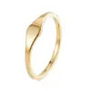 Wholesale Vacuum Plating PVD Coated Real Gold Plated 18K Gold Geometric 304 Stainless Steel Simple Style Waterproof Non Tarnish Rings