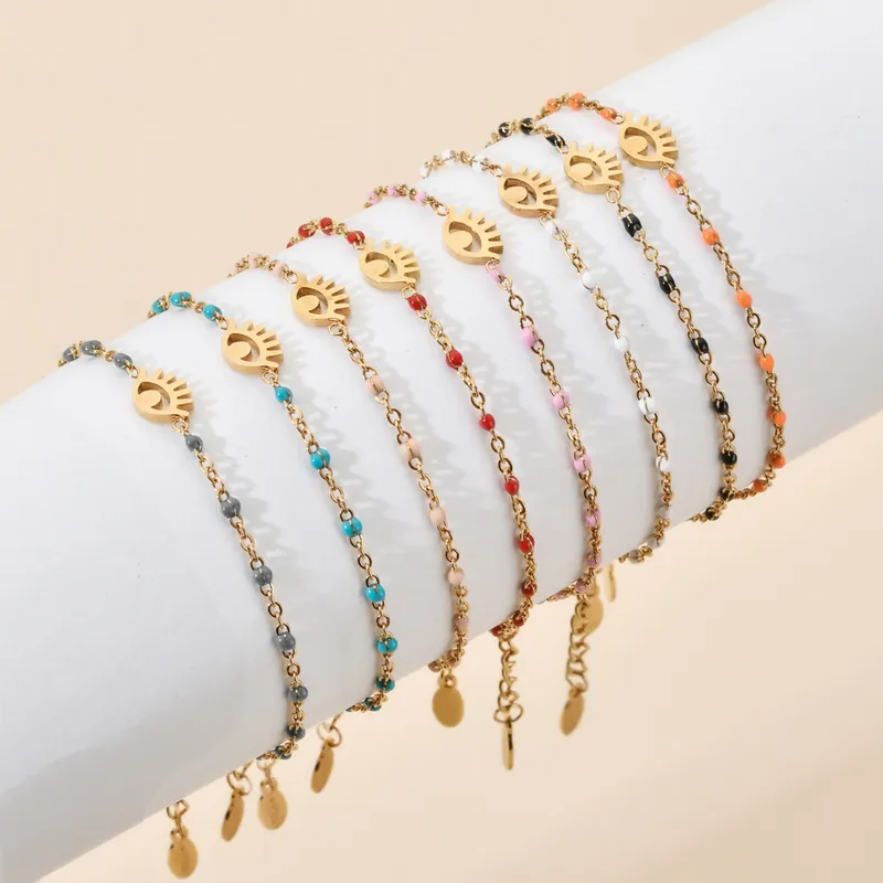 Wholesale Classic Style Eye Stainless Steel Plating Bracelets