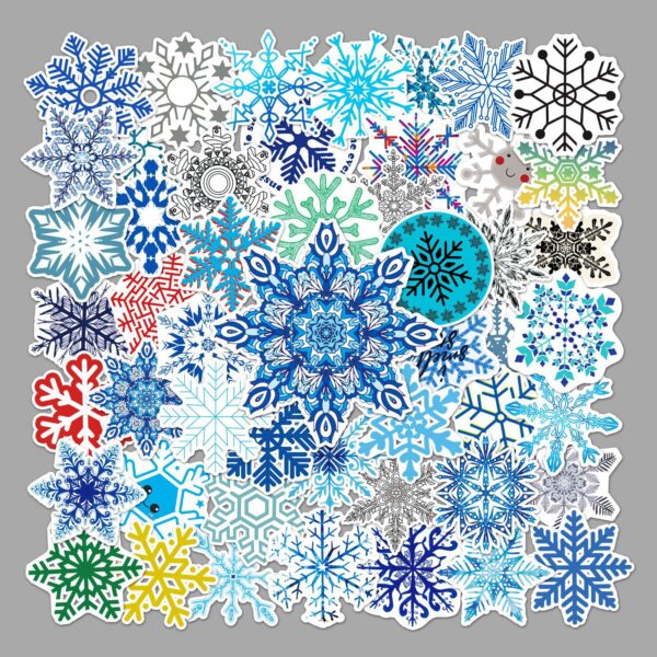 Wholesale 50pcs/pack snowflake graffiti winter small fresh DIY luggage stickers