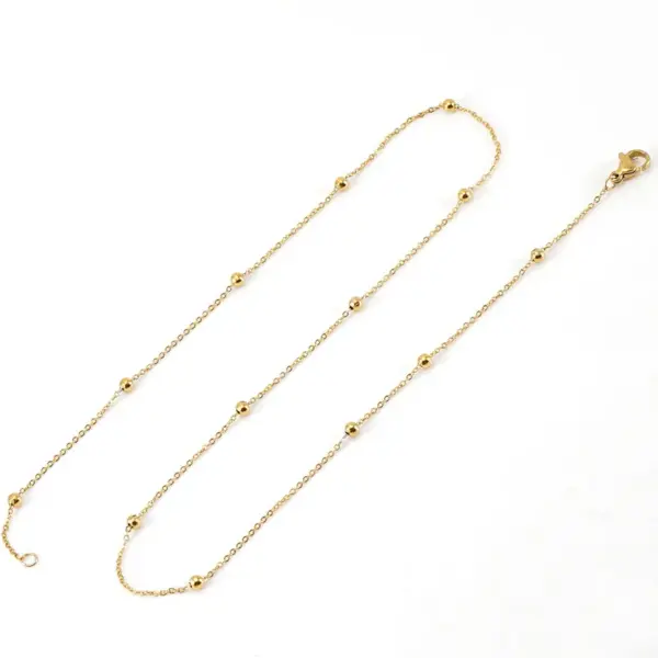 Wholesale PVD Coated 18K Gold Plated Geometric 304 Stainless Steel Titanium Steel Simple Style Waterproof Non Tarnish 304 Stainless Steel Necklace