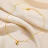 Wholesale PVD Coated Real Gold Plated Heart Shape 304 Stainless Steel Elegant Modern Style Waterproof Non Tarnish 304 Stainless Steel Lobster Trigger Clasp Closure Pendant Necklace
