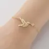 Wholesale PVD Coated 18K Gold Real Gold Plated Hummingbird 201 Stainless Steel Casual Simple Style Waterproof Non Tarnish 201 Stainless Steel Bracelets