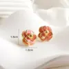 Wholesale Ion Plating (IP) Flower 304 Stainless Steel Princess Pastoral Waterproof Non Tarnish Ear Studs