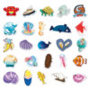 Wholesale 100 cartoon marine animal cross-border Laptop Luggage scooter motorcycle decorative stickers