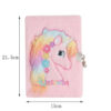 Wholesale Cartoon Unicorn Plush Notebook with Lock