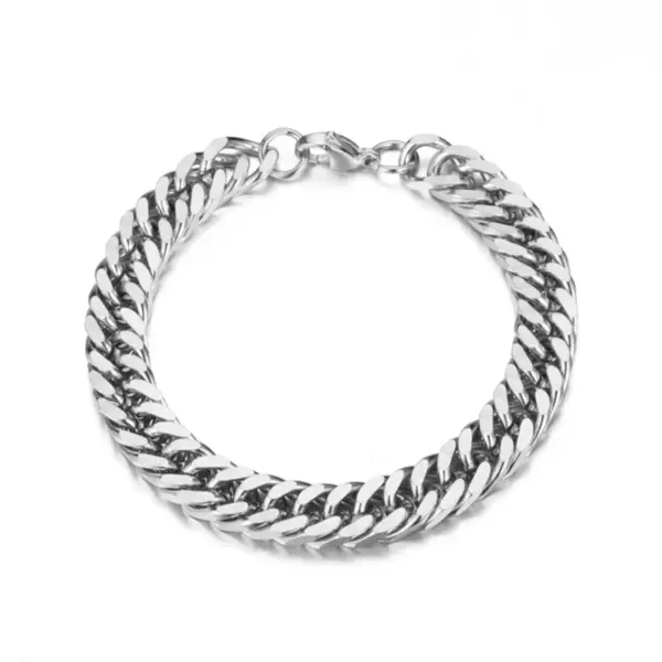 Wholesale Men's Bracelets Waves Lobster Stainless Steel Men's Chain Bracelets