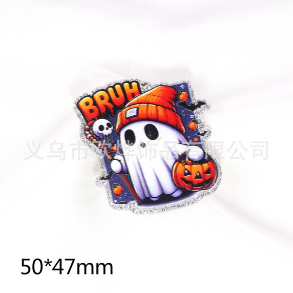 Wholesale New Loose Powder Cartoon Halloween Series Personalized Bag Jewelry Acrylic Pin Croud DIY Patch