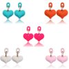 Wholesale TikTok temu New Internet Celebrant Mother's Day Valentine's Day Color Acrylic Love Earrings Jazz Street Dance Earrings