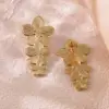 1 Pair Sweet Simple Style Classic Style Flower 304 Stainless Steel Imitation Gold Electroplating Ear Studs