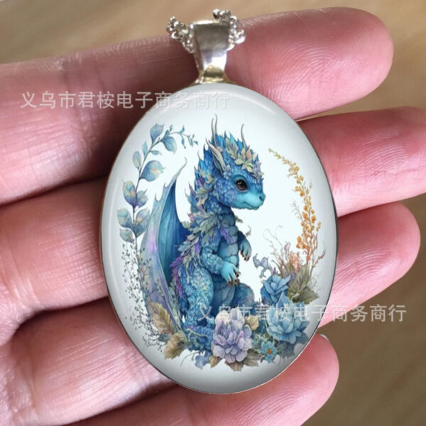 Wholesale Cross-border foreign trade Amazon Gothic Bohemian style art glass pendant necklace factory direct sales