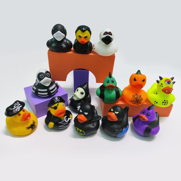 Wholesale Cross-Border Manufacturer Spot Halloween Duck Party Decoration Halloween Water Toys Duck Gifts Amazon Little Yellow Duck