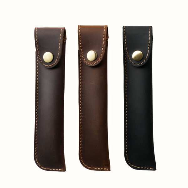 Wholesale Pencil case vintage pure handmade crazy horse leather first layer cowhide pen case