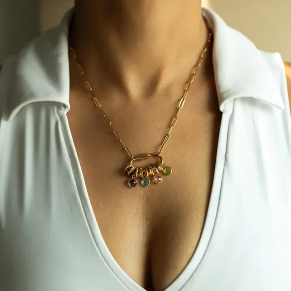 Wholesale Jewelry Retro Solid Color Titanium Steel Zircon Inlay Stainless Steel Necklaces