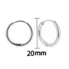 1 Pair Classic Style Solid Color Plating Stainless Steel Hoop Earrings