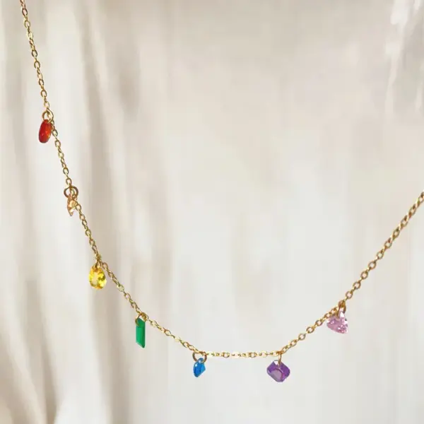 Wholesale Elegant Lady Geometric Titanium Steel Plating Necklace