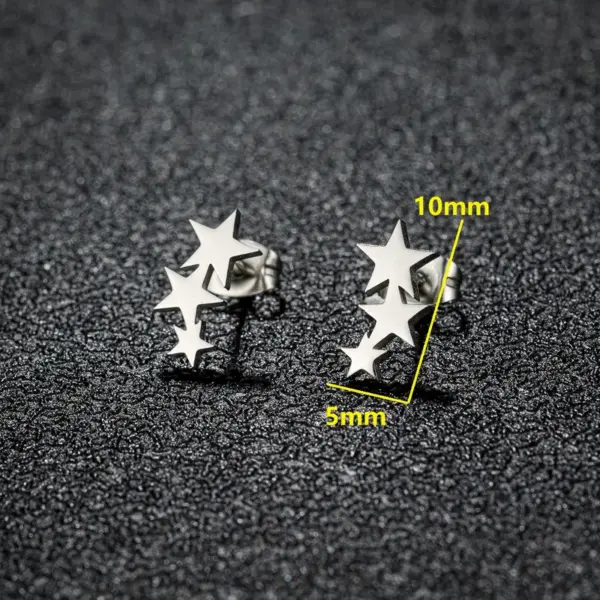 Ion Plating (IP) 18K Gold Real Gold Plated Star 304 Stainless Steel Cute Sweet Waterproof Non Tarnish Small Stud Earrings Ear Studs