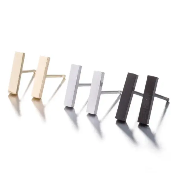 oly-b76f65a97fa34faa0e56abc0d74f59ae Wholesale PVD Coated 18K Gold Real Gold Plated Geometric 304 Stainless Steel Simple Style Waterproof Non Tarnish Ear Studs