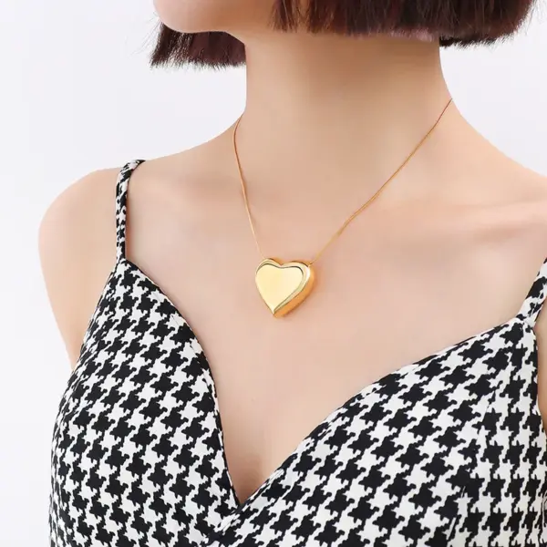 PVD Coated Real Gold Plated 18K Gold Geometric 304 Stainless Steel Fashion Waterproof Non Tarnish 304 Stainless Steel Necklace