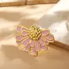 Wholesale Hot-Selling INS Style Real Gold Plated 304 Stainless Steel Furnace Electroplated Oil-Drip Daisy Open Ring Cute Vacation Style
