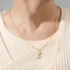 Wholesale Fashion Flower Stainless Steel Plating Pendant Necklace 1 Piece