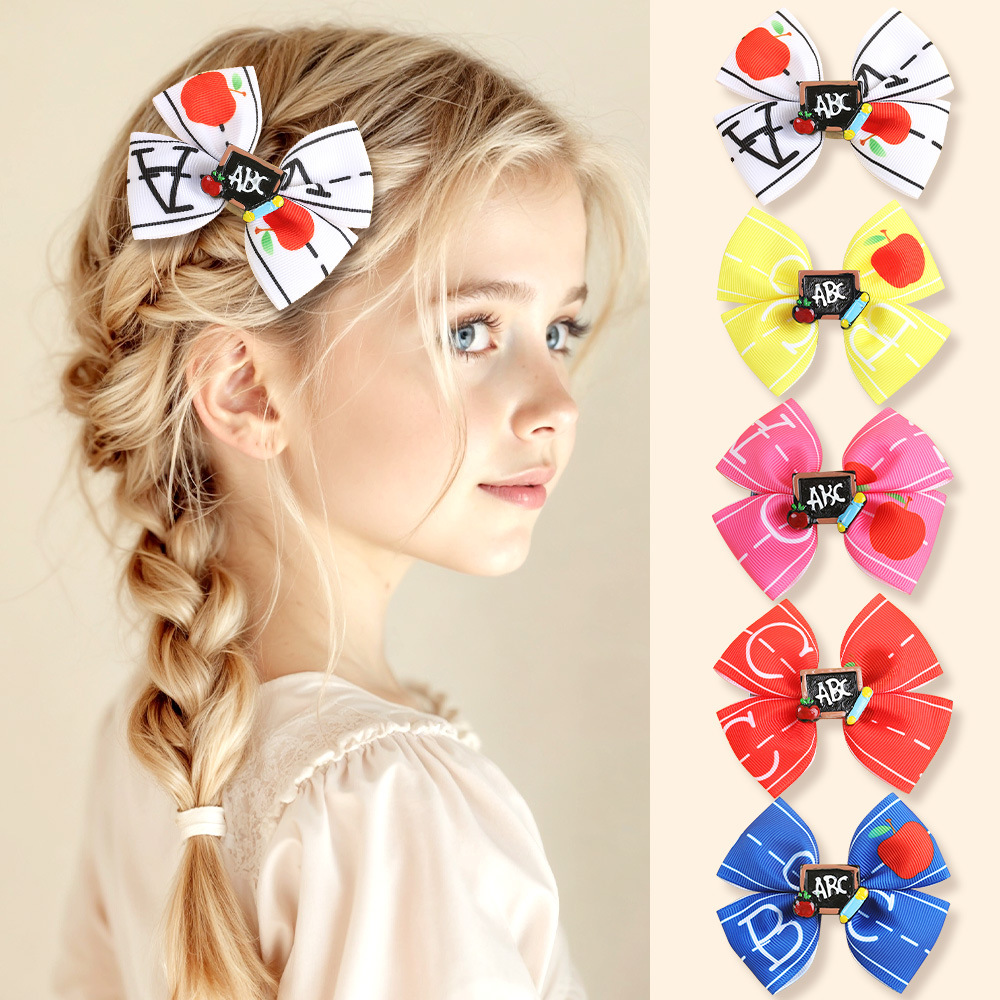 Wholesale Chilen's Bow Hairpin Simple Versatile Hair Aessory Back-To-School Season