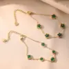 Wholesale PVD Coated 18K Gold Plated Flower 304 Stainless Steel Simple Style Waterproof Non Tarnish 304 Stainless Steel Bracelets