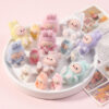 Wholesale Mini Flocked Bunny Blind Box DIY with Perforated Jewelry Accessories Keychain Pendant Cultural and Creative Gifts Resin Accessories