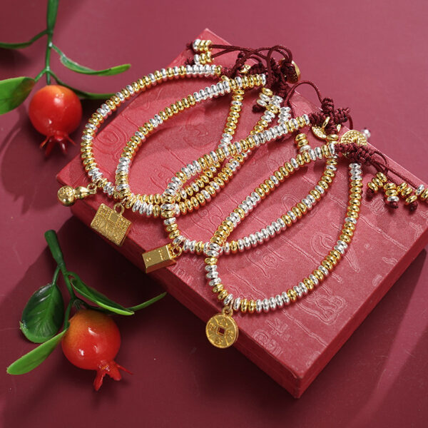 oly-b7a186881443b0e8b34ceee83b1f109e Wholesale Gold and sier mixed immediately get rich scenic area braided bracelet