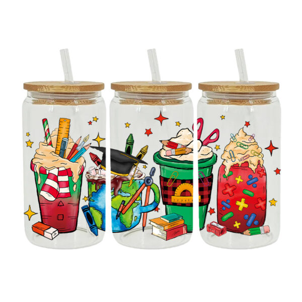 Wholesale Cute cartoon 16oz Cup UV DTF Wraps