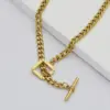 Wholesale Jewelry Simple Style Lock 304 Stainless Steel 14K Gold Plated Plating Necklace