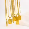 Wholesale Jewelry Fashion Letter 304 Stainless Steel 18K Gold Plated Plating Stainless Steel Necklaces