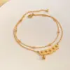 Wholesale Jewelry Casual Lady Simple Style Heart Shape Titanium Steel Gem Inlay Anklet
