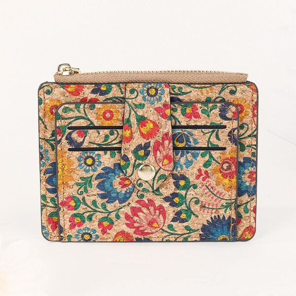 oly-b7ae5a2c48f3abd85cc4378fe5211baf Wholesale Vintage Exquisite Multi Card Bag Portuguese Cork Ultra-thin Ultra-light 10 Card Zipper Small Wallet Coin Purse