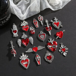 Wholesale Vintage red heart pendant