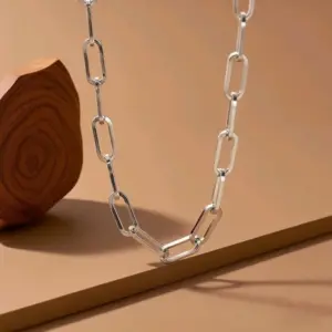 X063-Cross Thick Chain-Necklace-Steel Color