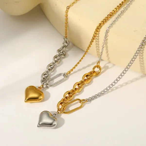 Wholesale 304 Stainless Steel Vacuum Electroplating (In Furnace) Plated 18K Real Gold Women's Suitable Necklace