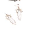 Wholesale Cross-Border European and American Retro White Ghost Halo Pendant Earrings Bohemian Style Geometric Ghost Fashion Earrings