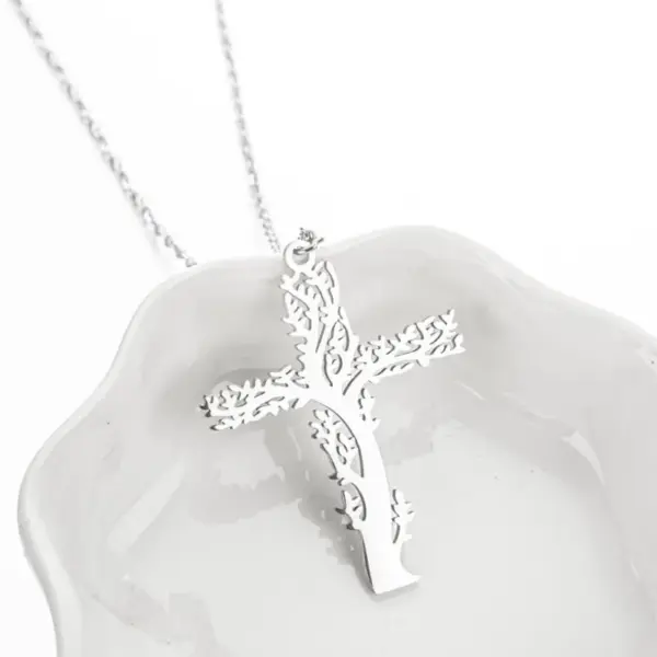 Wholesale Jewelry Fashion Cross 201 Stainless Steel 18K Gold Plated Plating Stainless Steel Necklaces