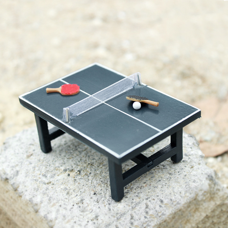 Wholesale 1:12 dollhouse aessories dollhouse mini outdoor table tennis table set simulation model