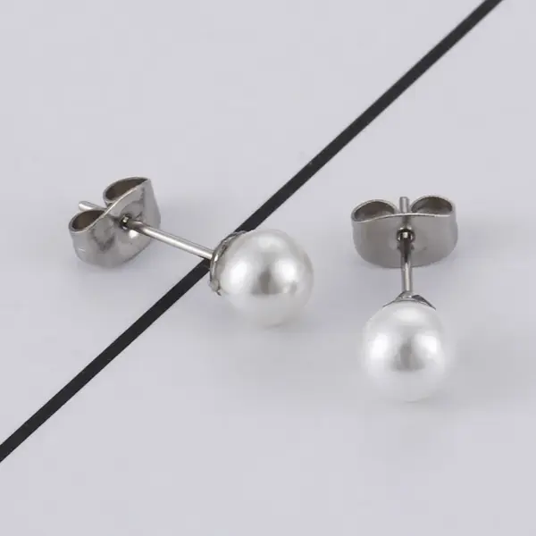 Wholesale PVD Coated 18K Gold Plated Geometric Titanium Steel Korean Style Waterproof Non Tarnish Earrings Ear Studs